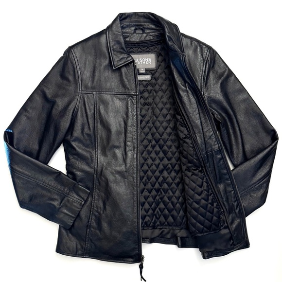 Wilsons Leather Women's Trinsulate Insulation Black Leather Jacket Size - M - Picture 7 of 11